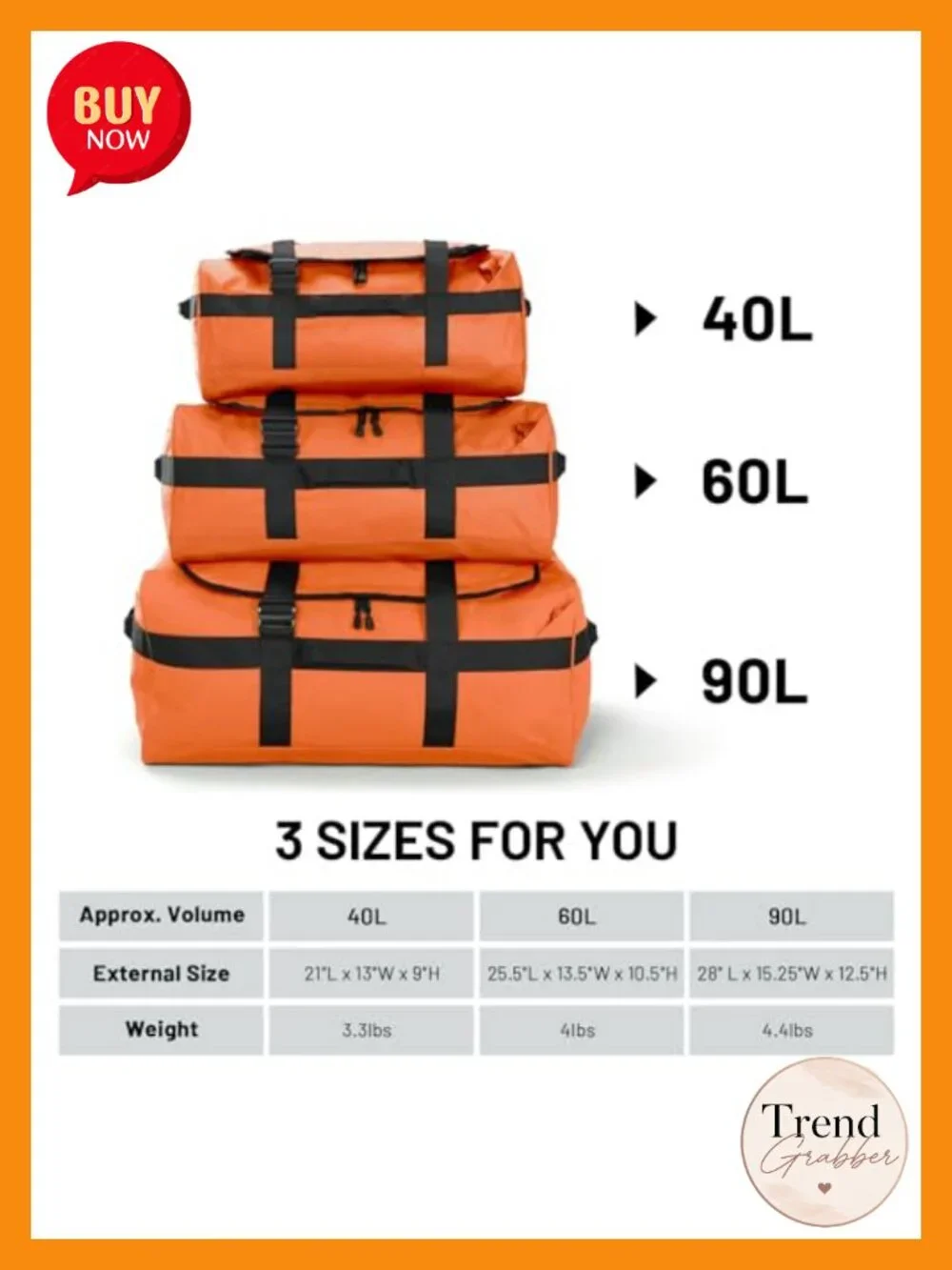 MIER 60L Convertible Backpack Duffel Bag Water Resistant Heavy Duty Travel Gym